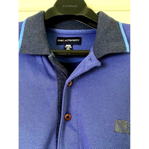 Allianz Johnston  Port Authority Men's Polo Work Shirt 2XL Blue - Picture 3 of 9